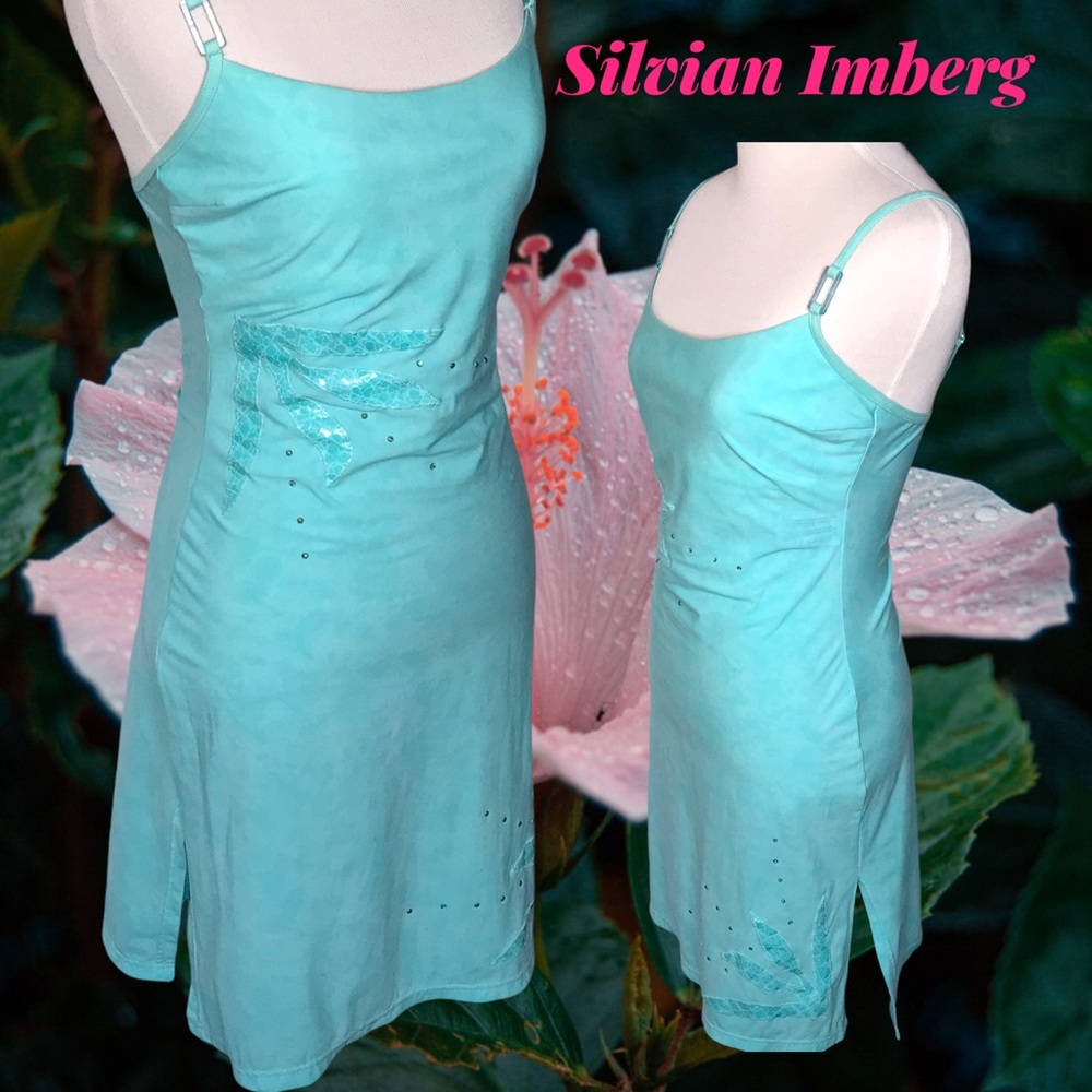 Ice Blue Tank Resort Wear Dress